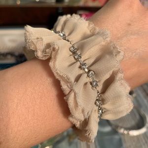 Faux diamond fabric cuff